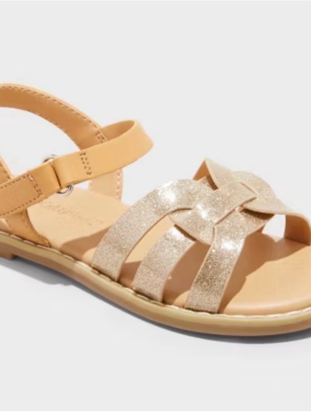 Cat & Jack toddle size 12 | Girls' Glitter Strappy Sandals in Gold